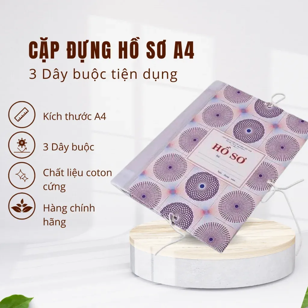 Cặp 3 dây đựng hồ sơ tài liệu văn phòng A4