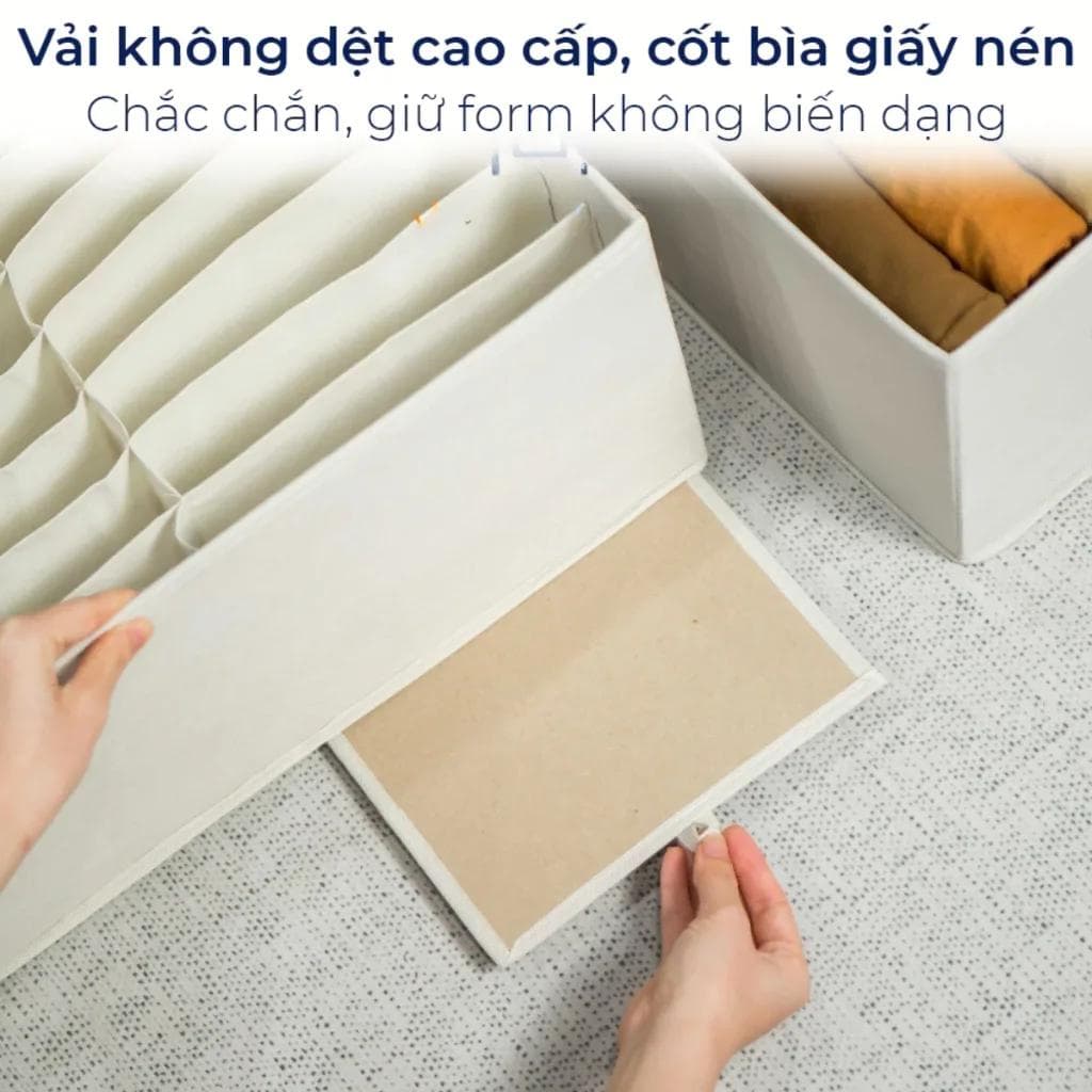 Hộp đựng đồ vải có ngăn phân loại đồ dùng khoa học
