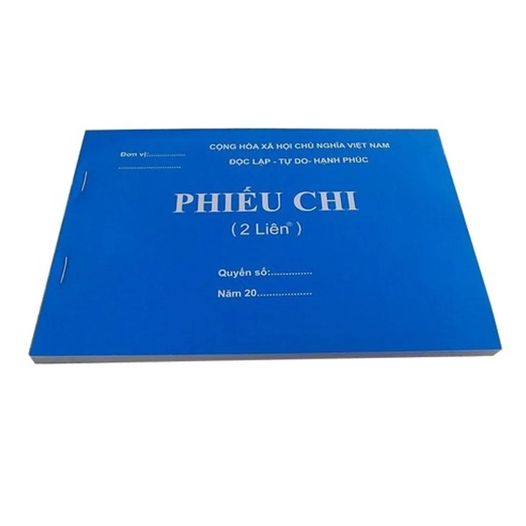 Phiếu thu hai liên in sẵn mẫu chuẩn rõ ràng dễ điền