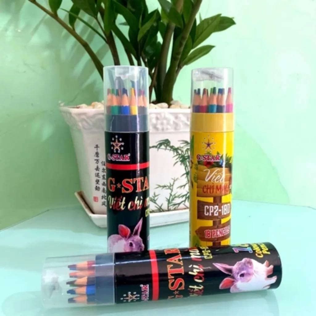 Bộ chì màu học sinh kèm chuốt Gstar chất lượng cao