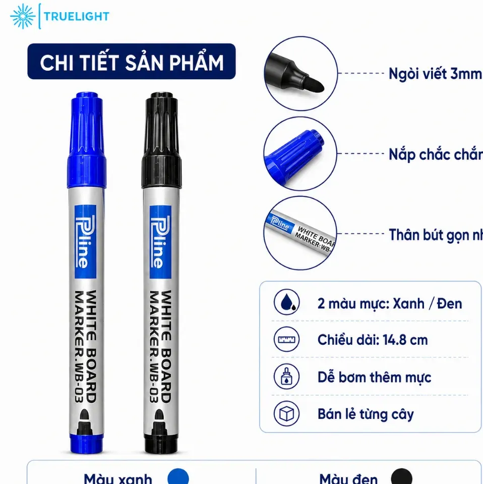 Bút lông bảng ngòi 3mm viết nét đậm rõ ràng dễ nhìn