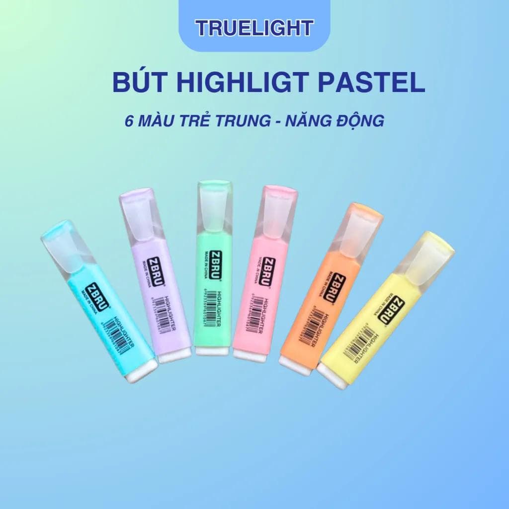 Bút highlight Zubu sắc màu nổi bật dễ cầm tay