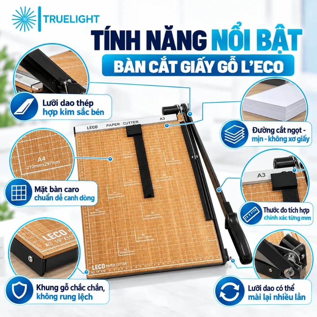 Bàn cắt giấy có thước đo chính xác tiện lợi dễ sử dụng