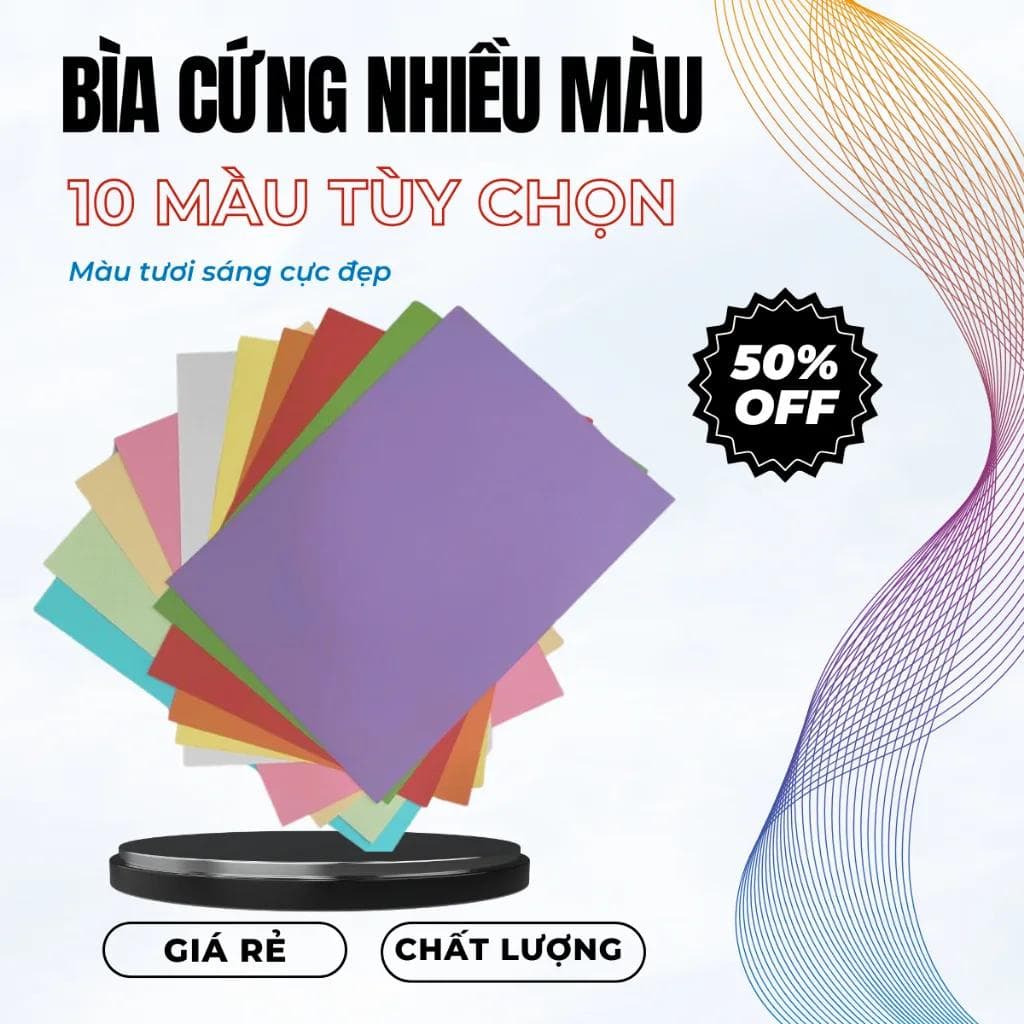 Bìa cứng làm sơ đồ màu sắc bền đẹp tiện dụng