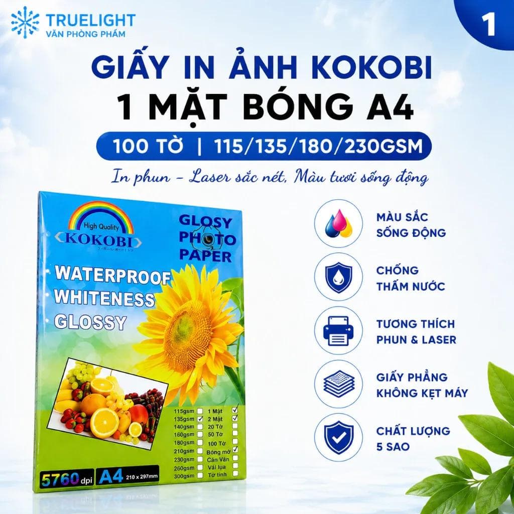Giấy in ảnh Kokobi chính hãng sắc nét màu sắc rực rỡ