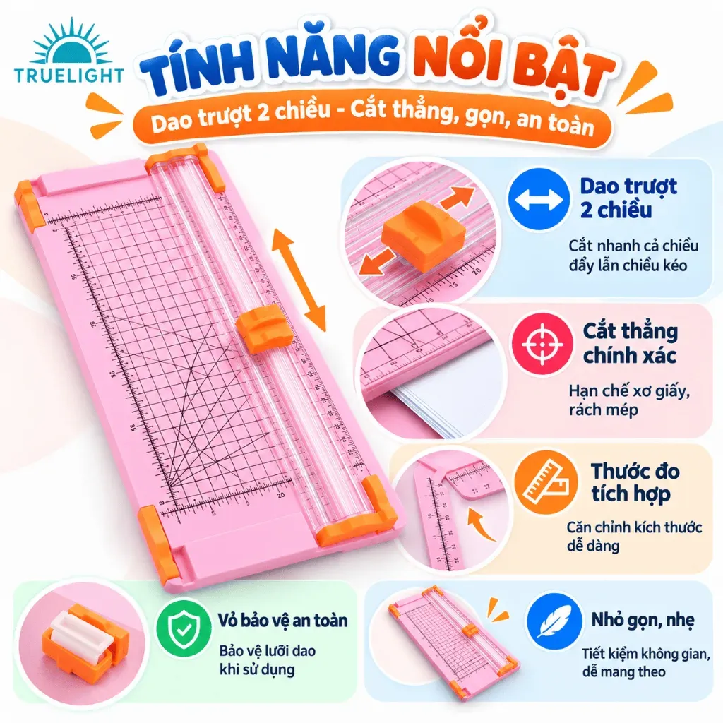 Bàn cắt giấy mini nhỏ gọn tiện dụng cho văn phòng học sinh