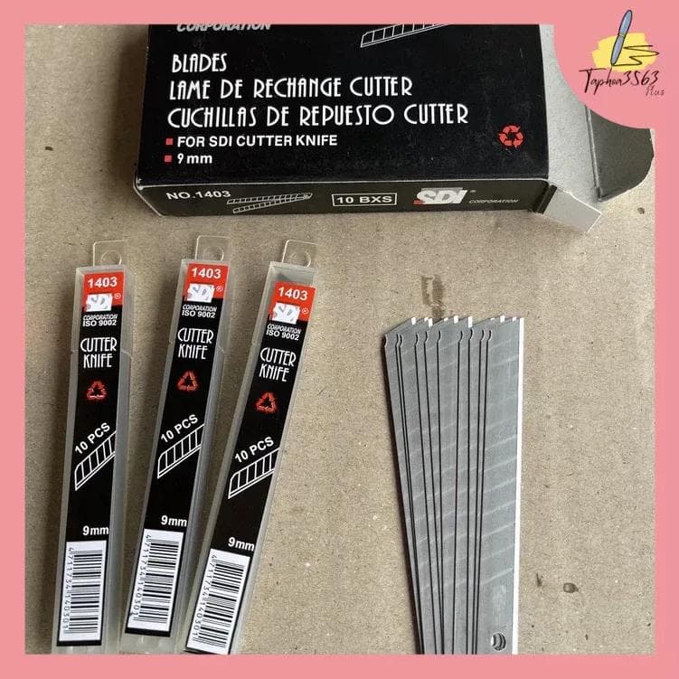 Set 10 lưỡi dao trổ bé SDI 1403 chính hãng cao cấp