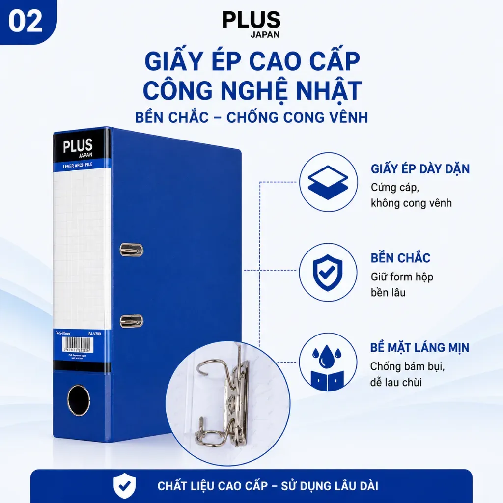 Bìa còng Plus F4 đựng hồ sơ văn phòng