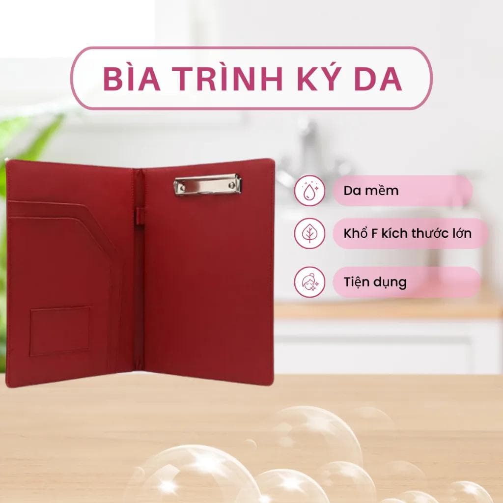 Bìa trình ký da cao cấp thương hiệu Xifu khổ F4 sang trọng
