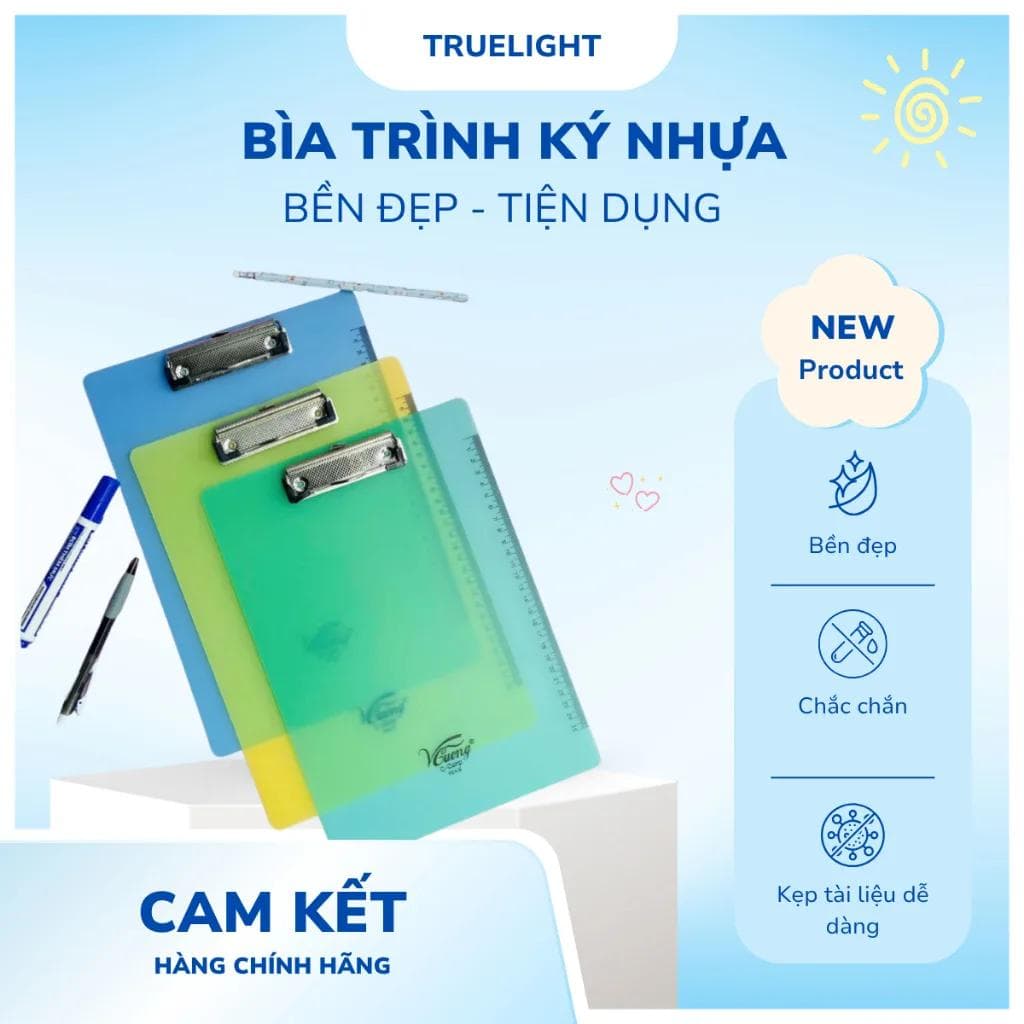Trình ký nhựa A4 cứng cáp bảo vệ tài liệu quan trọng