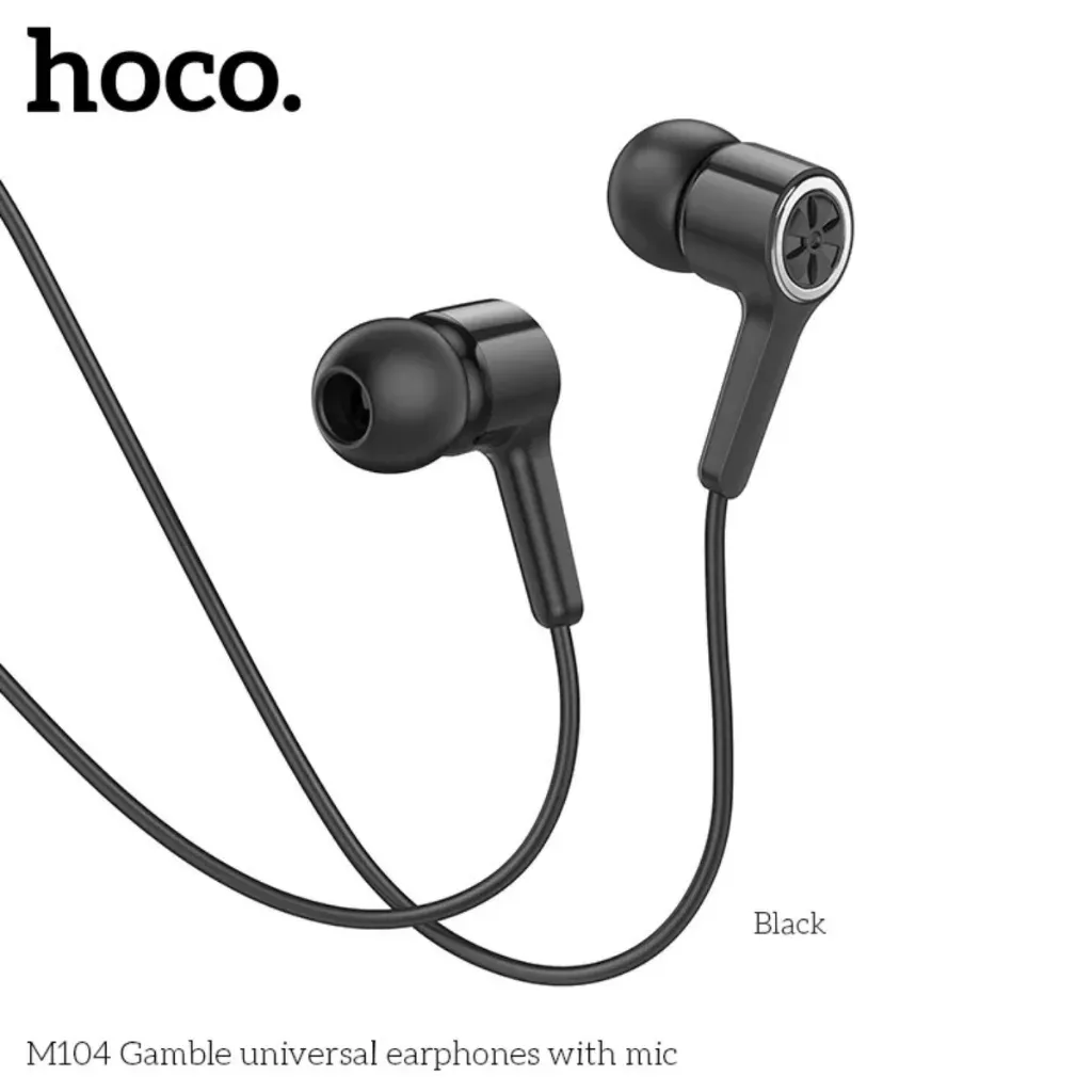 Tai nghe có dây Hoco M104 màu đen có mic