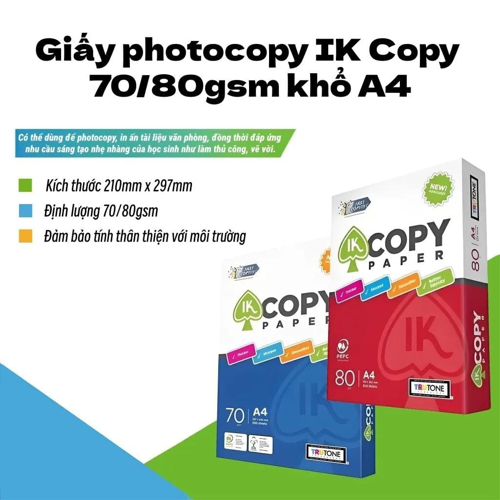Giấy in IK chất lượng cao dùng cho máy in văn phòng
