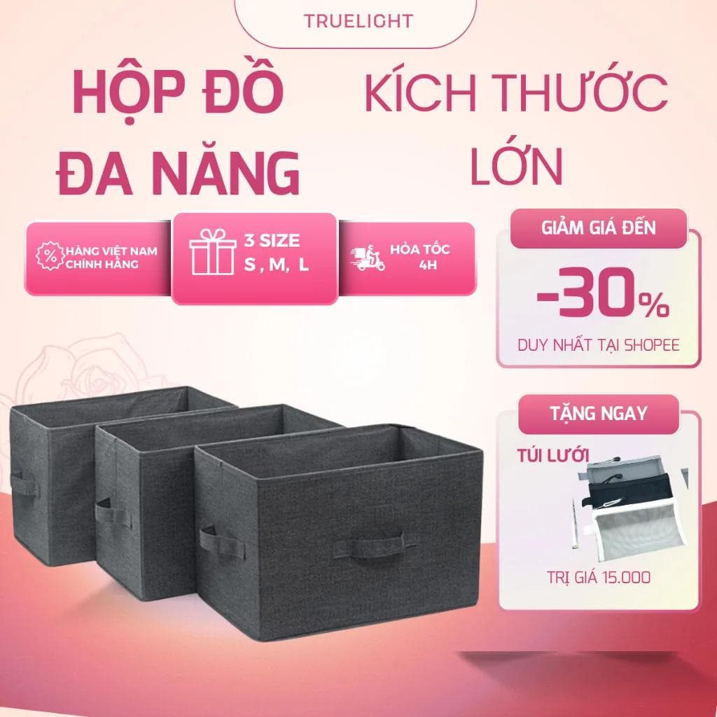 Hộp vải đựng đồ tiện dụng cho mọi không gian sống
