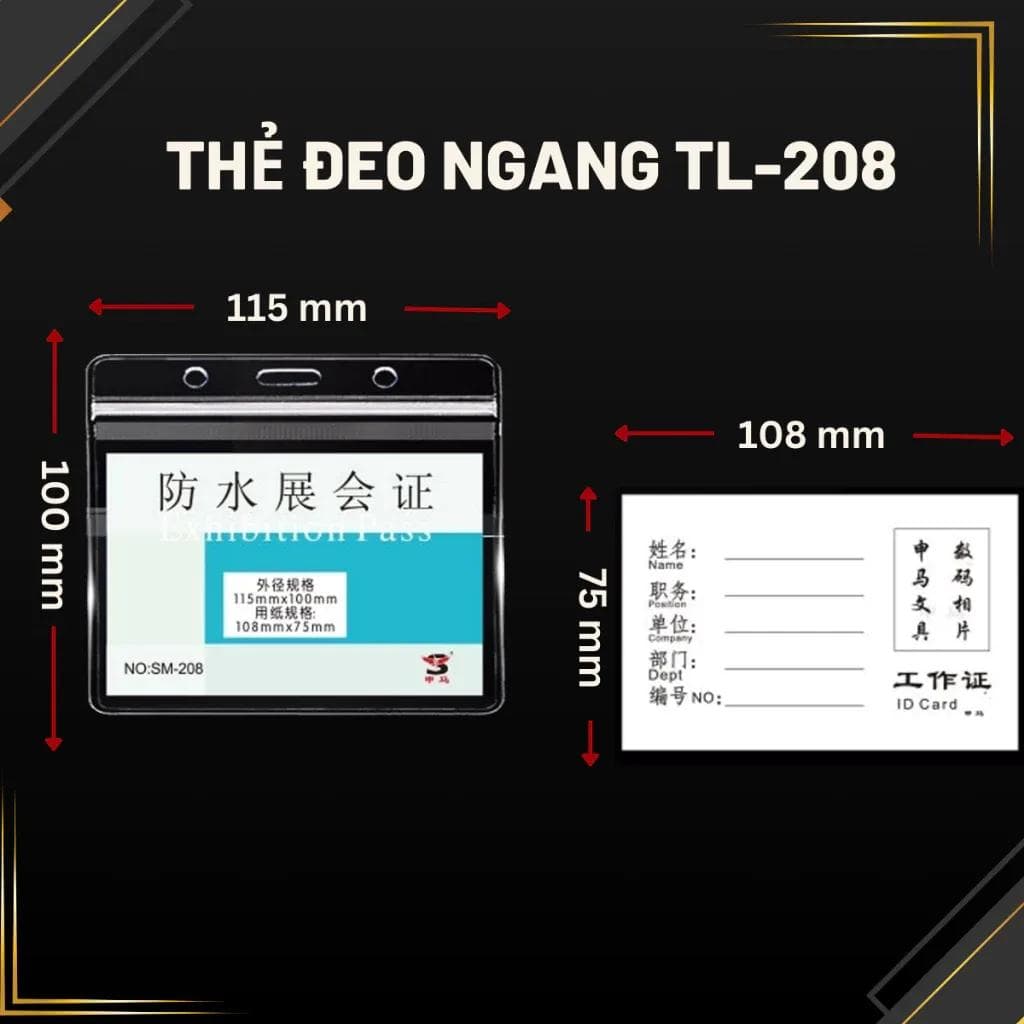 Thẻ nhựa đựng phù hiệu bảo vệ giấy tờ không bị nhàu