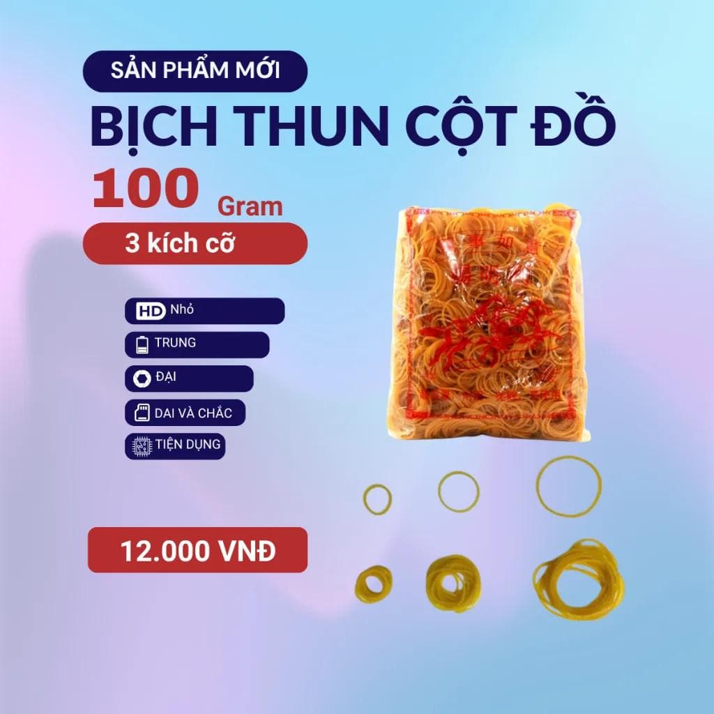 Thun cột đồ đa năng gói 100 gram tiện dụng hàng ngày